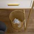 Martha Stewart Ryder Gold Mesh Metal Trash Can, 4.5 Gallon, Wastebasket for Office HH-OHD21-GLD-MS